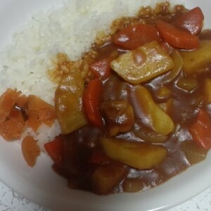 冷蔵庫の整理をする野菜カレー